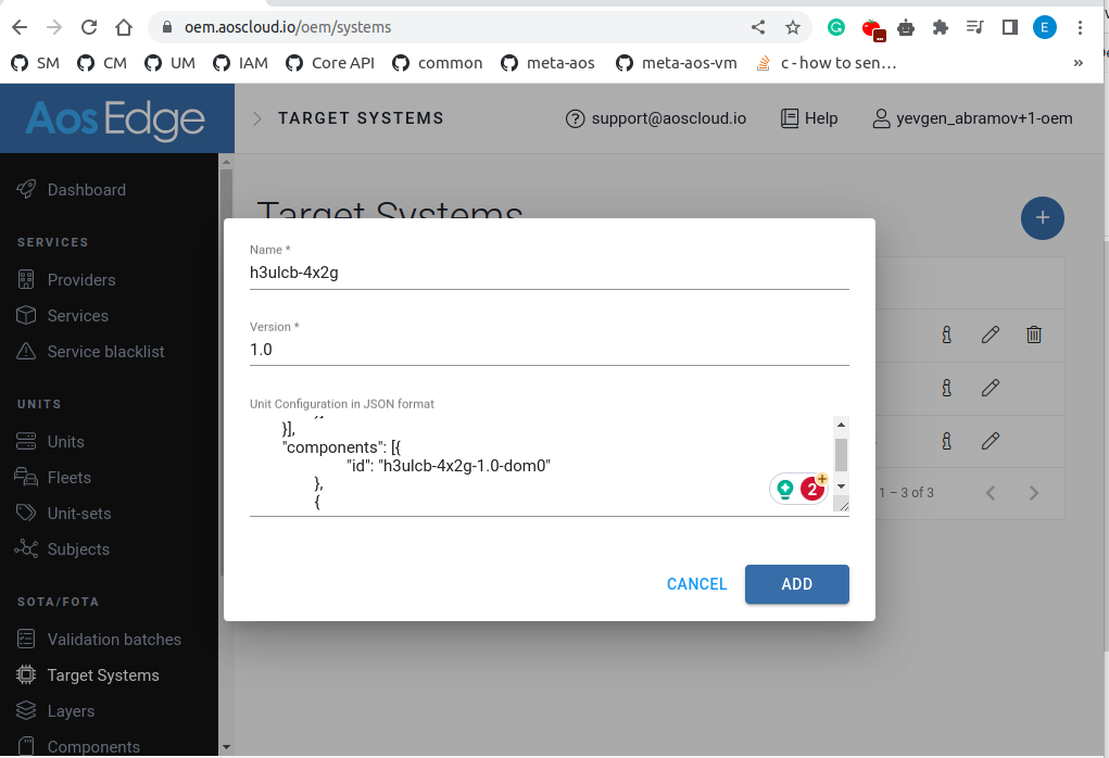 Target system